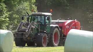 1 Schnitt 2017 Silagepressen Fendt 415  Kuhn FBP 3135 Intelliwrap [upl. by Caye]