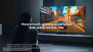 Smooth 144 Hz VRR gaming machine  Samsung OLED TV [upl. by Ariajay440]