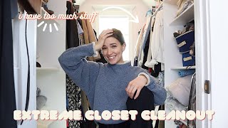 HUGE Closet Cleanout  Clean Out My Thrifted Wardrobe With Me [upl. by Ferde]