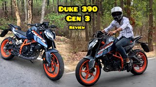 2024 KTM DUKE 390 GEN 3 REVIEW  Duke 390 Details [upl. by Niwhsa]