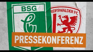 Die Pressekonferenz nach der Partie BSG Chemie Leipzig  Greifswalder FC 30042023 [upl. by Nalym825]