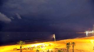 Barcelona Lightning Storm Time Lapse [upl. by Oisorbma578]