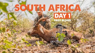 South Africa Hunting Day 1 First blood Blesbok [upl. by Oigufer535]