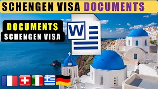 Complete Documents Checklist for Schengen Visa 2024 [upl. by Assilav]