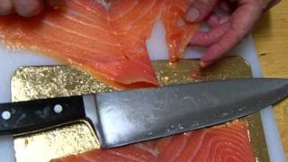 How to Roll Salmon slices into Rosettes [upl. by Bolan]