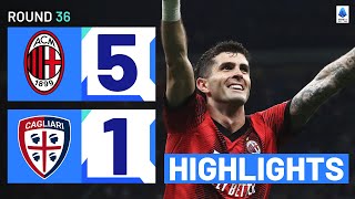 MILANCAGLIARI 51  HIGHLIGHTS  Pulisic Nets Twice  Serie A 202324 [upl. by Raskind]