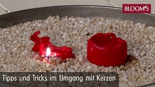 Tipps und Tricks im Umgang mit Kerzen  DIY  BLOOMs Floristik [upl. by Liw]