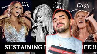 Famous Singers Sustaining Notes FOR THEIR LIFE  Reaction [upl. by Sadick344]