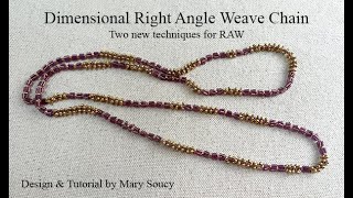 Dimensional RAW Seed Bead Chain  beginner project with seed beads [upl. by Nugesulo]