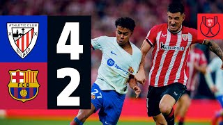 HIGHLIGHTS I ATHLETIC CLUB 4 vs 2 FC BARCELONA  COPA DEL REY 🔵🔴 [upl. by Akilaz28]