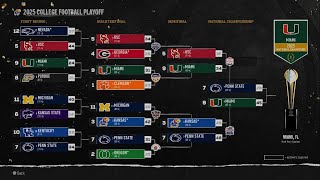 College Football Playoff Bracket  EA Sports College Football 25 [upl. by Nahallac]