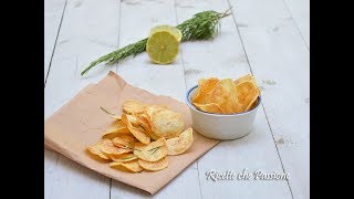 Chips di patate Croccanti e non unte  Ricette che Passione [upl. by Fotina]