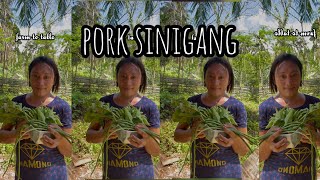 sinigang na baboy with available ingredients in the garden  COUNTRYSIDE [upl. by Siurtemed]