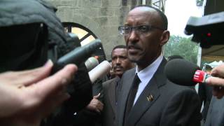 President Kagame speaks to journalists following signing of condolence book for PM Meles Zenawi [upl. by Renick]