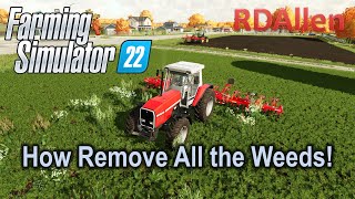 This Trick Will Remove All The Weeds With A Weeder In Farming Simulator 22 [upl. by Oinimreh569]