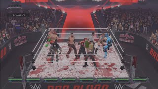 WWE2K24  8Man First Blood Elimination World Championship Match [upl. by Kelwunn]