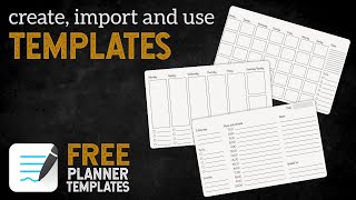 Creating and importing notebook templates  Goodnotes 5 iPad tutorial  Free planner templates [upl. by Aicyle]