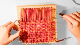 Make a potholder loom and weave on it [upl. by Ade761]