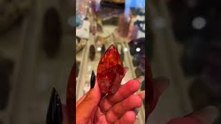 Beautiful Red Hematoid Quartz Flame hematoid crystals prosperityminerals [upl. by Enelyam]