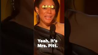 Regina Hall Teasing Brad Pitt At Golden Globes 😂😂ReginaHall BradPitt GoldenGlobes [upl. by Rehpotsrihc]