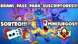 PASES DE BOB ESPONJA PARA SUSCRIPTORES MEGA SORTEO 🤑 Brawl Stars DIRECTO 🔴⚫  Masterman3000 [upl. by Anirak354]