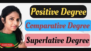 Degree  positive degree comparative degree superlative degree english grammer [upl. by Garrek]