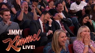 Sacha Baron Cohen Shows EXTREMELY Graphic Movie Clip to “Kimmel” Audience [upl. by Rolyat356]