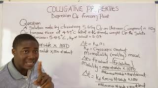 COLLIGATIVE PROPERTIESDepression of Freezing point [upl. by Ydrah]