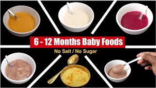 6 Baby Food Recipes for 6 to 12 months Babies  6 months Baby Foods  Define Your Way [upl. by Schlesinger]