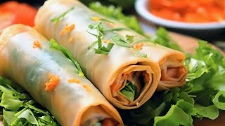 try these spring rolls on rainy days  monsoon recipes  Chinese spring rolls recipe [upl. by Maximilian]