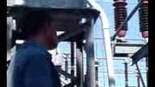 lineman working at a 230000 volt substation part 1 [upl. by Hogle]