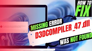 2024How To Fix D3DCOMPILER47dll Missing from computer Not Found Error Windows 10117 3264 bit [upl. by Evante]