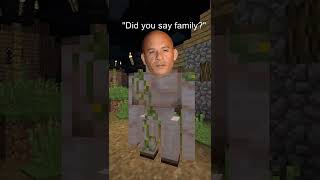 Dom Toretto Family Meme in Minecraft shorts [upl. by Noraf534]