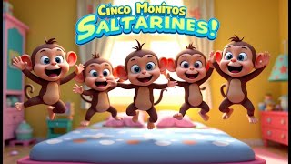 Cinco Monitos Saltando en la Camacancionesinfantiles cancionesparaniños niños músicainfantil [upl. by Stig736]