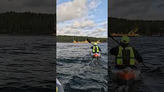 Itiwit X500 kayaks paddling towards car ferry Stockholm archipelago [upl. by Dasi]