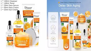 Disaar Vitamin C Facial Whitening Care Set  Face Cleanser  Spots VC Brightening Care [upl. by Anilam]