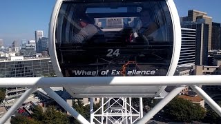 Riding the SkyView Atlanta Ferris Wheel in Atlanta Georgia [upl. by Fruma692]