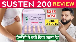 Susten 200 mg Capsule Review  Progesterone Capsule Uses Dose And Side Effects In Hindi [upl. by Niveg3]