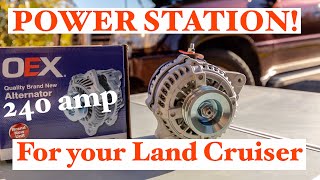 DIY 240a OEX DXA4044U Alternator Install into HDJ100 Land Cruiser Part 1 [upl. by Nunes]