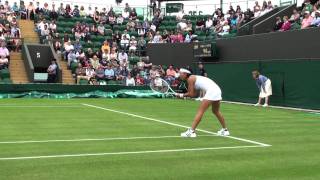 20110620 125th Wimbledon 1st round Kimiko DateKrumm vs Katie OBrien 3 [upl. by Ahsinaj]