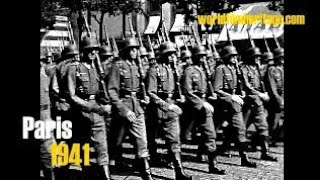 1941 Paris  Deutsche Besatzung  große Militärparade 1 [upl. by Detta479]