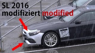 Mercedes Erlkönig SL modifizierter Testträger 2016 modified prototype R321 SPY VIDEO [upl. by Troyes473]