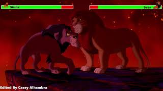 The Lion King 1994 Final Battle with healthbars 22 [upl. by Nailliw]