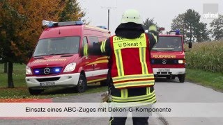 Dokumentation Schaumdesinfektionsschleuse DekonG im ÜbungsEinsatz der Feuerwehr [upl. by Daveen]