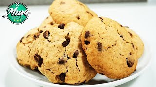 GALLETAS INTEGRALES DE AVENA Y CHOCOLATE 🍫 Receta fácil y rápida [upl. by Gaudet754]