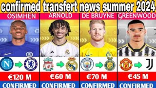 Footballs Biggest Moves Confirmed and Rumoured Summer Transfers 2024 [upl. by Nomyt]