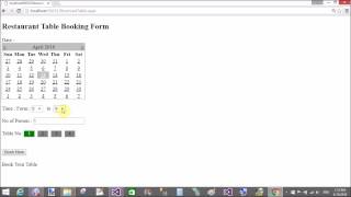 Restaurant Table booking project module in asp net c [upl. by Adnaral924]
