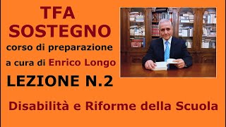 Disabilità e Riforme della Scuola  LEZIONE N2 TFA SOSTEGNO [upl. by Leanora]