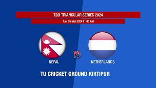 Nepal T20i Triangular Series 2024  Match 6  Namibia vs Netherlands [upl. by Ahsim914]