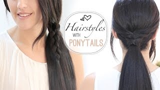 Easy everyday hairstyles with ponytails [upl. by Gus]